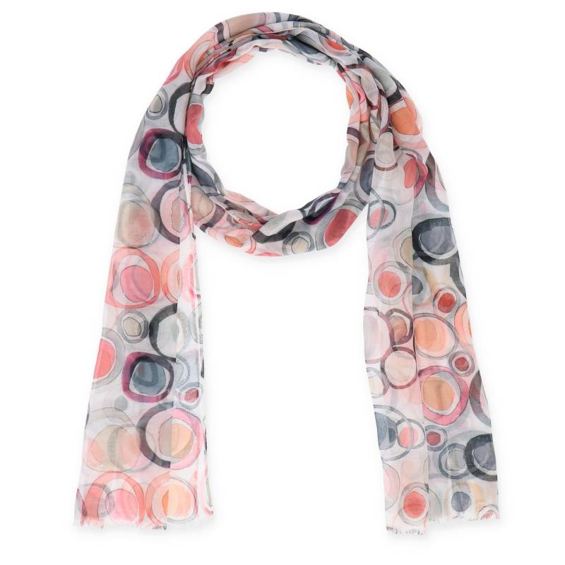 Halsüberkopf Accessoires - 45x180 Schal Fun Circles grau - Gr. - OS von Halsüberkopf Accessoires