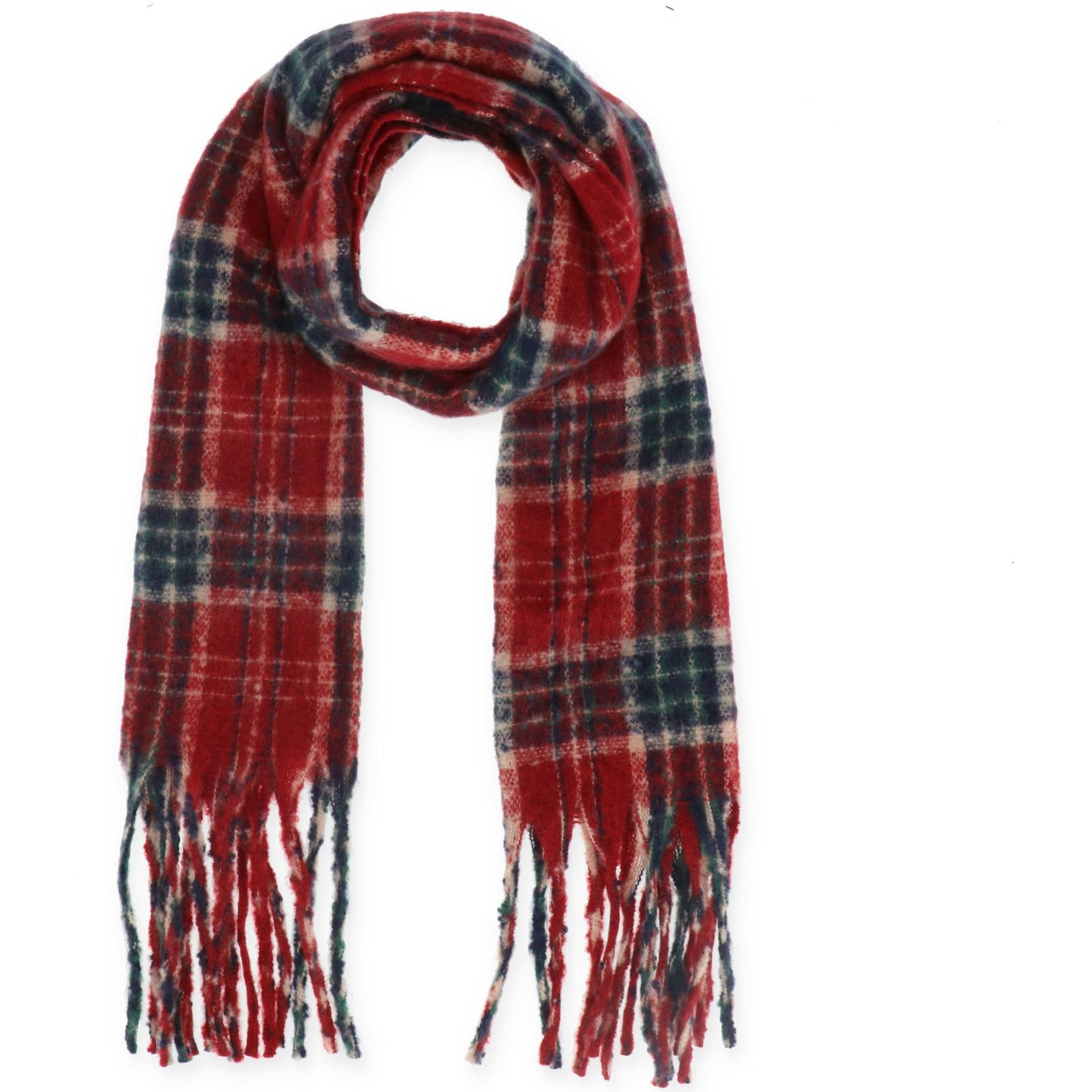 Halsüberkopf Accessoires - 45x180 Schal Karo rot - Gr. - OS von Halsüberkopf Accessoires