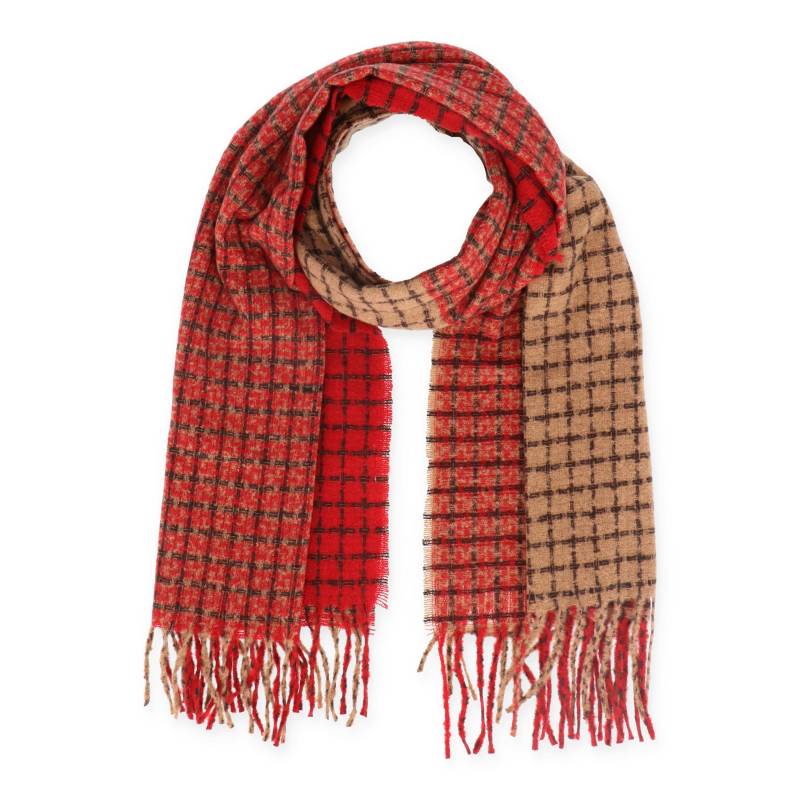 Halsüberkopf Accessoires - 45x180 Schal Tweed-Patch rot - Gr. - OS von Halsüberkopf Accessoires