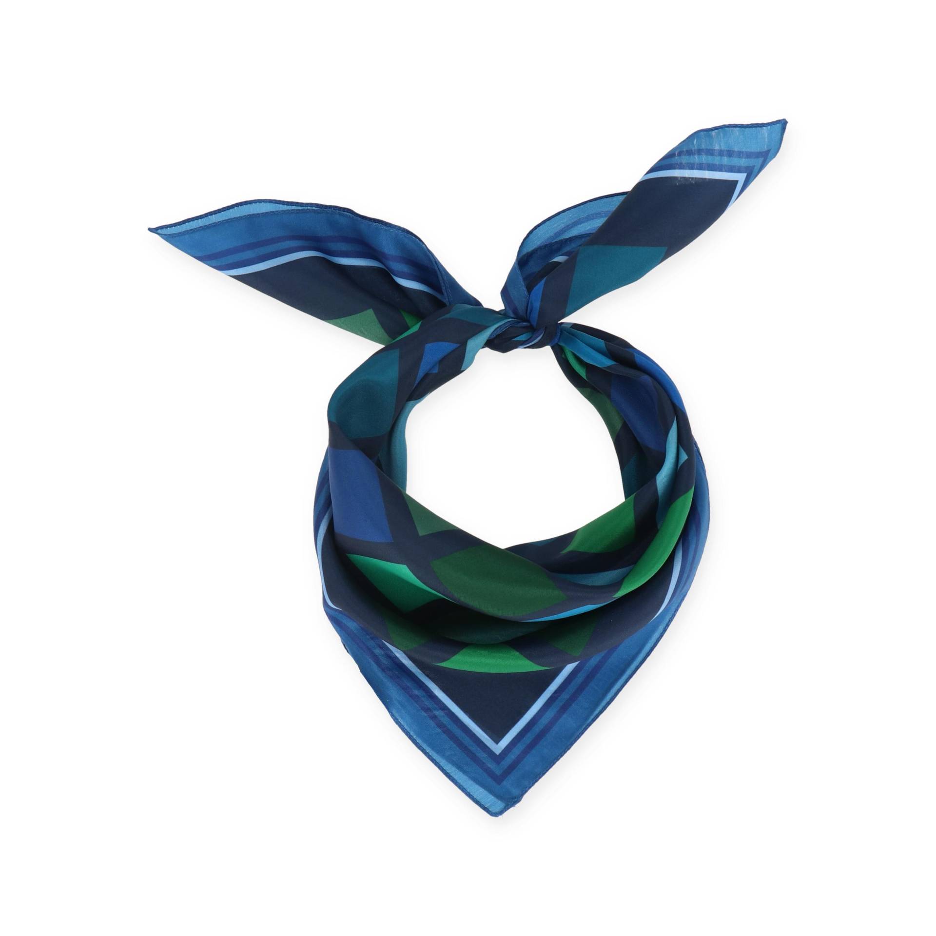 Halsüberkopf Accessoires - 60x60 Tuch Geometric blau - Gr. - OS von Halsüberkopf Accessoires