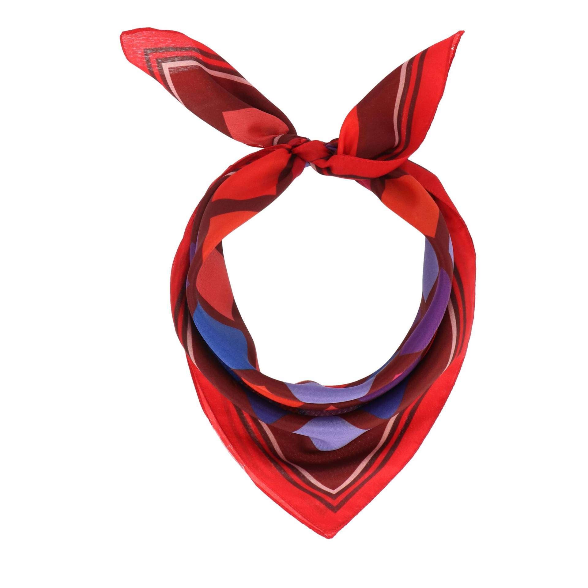 Halsüberkopf Accessoires - 60x60 Tuch Geometric rot - Gr. - OS von Halsüberkopf Accessoires