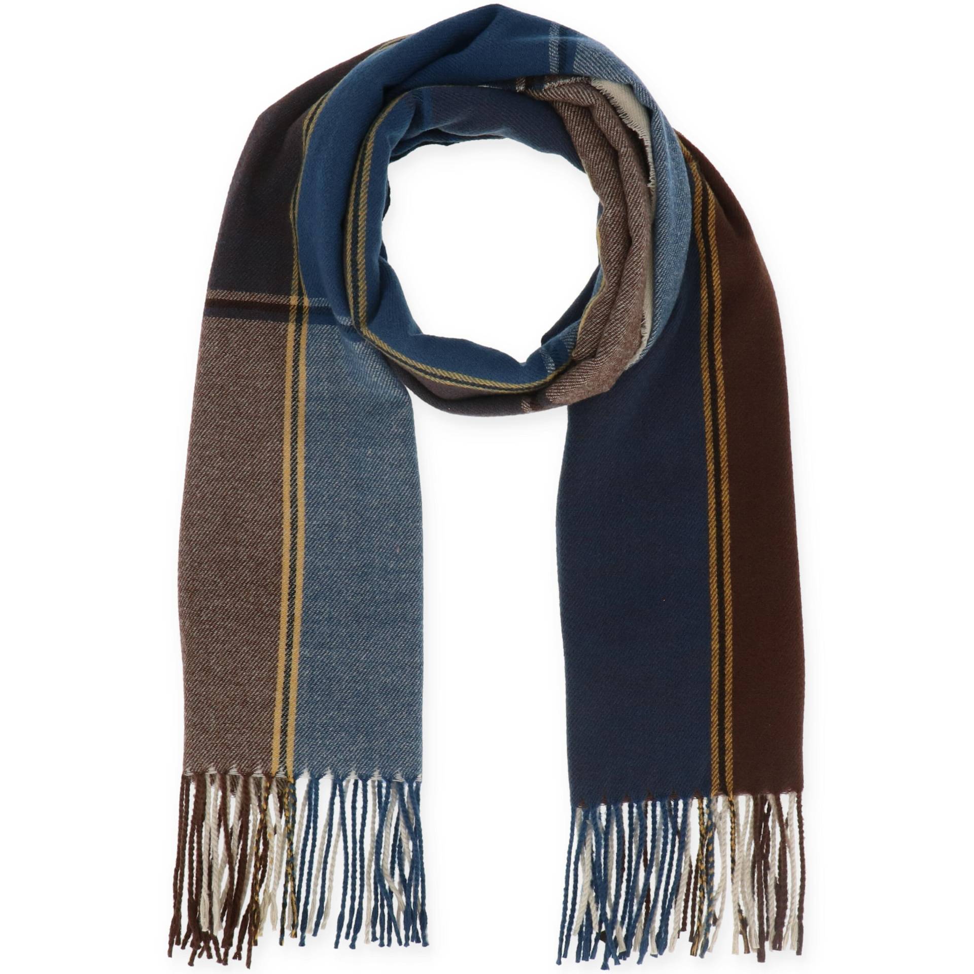 Halsüberkopf Accessoires - 65x180 Schal Karo blau - Gr. - OS von Halsüberkopf Accessoires