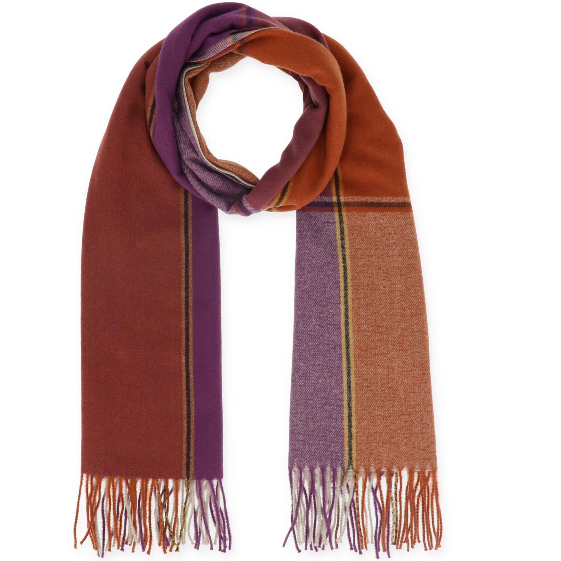 Halsüberkopf Accessoires - 65x180 Schal Karo lila - Gr. - OS von Halsüberkopf Accessoires