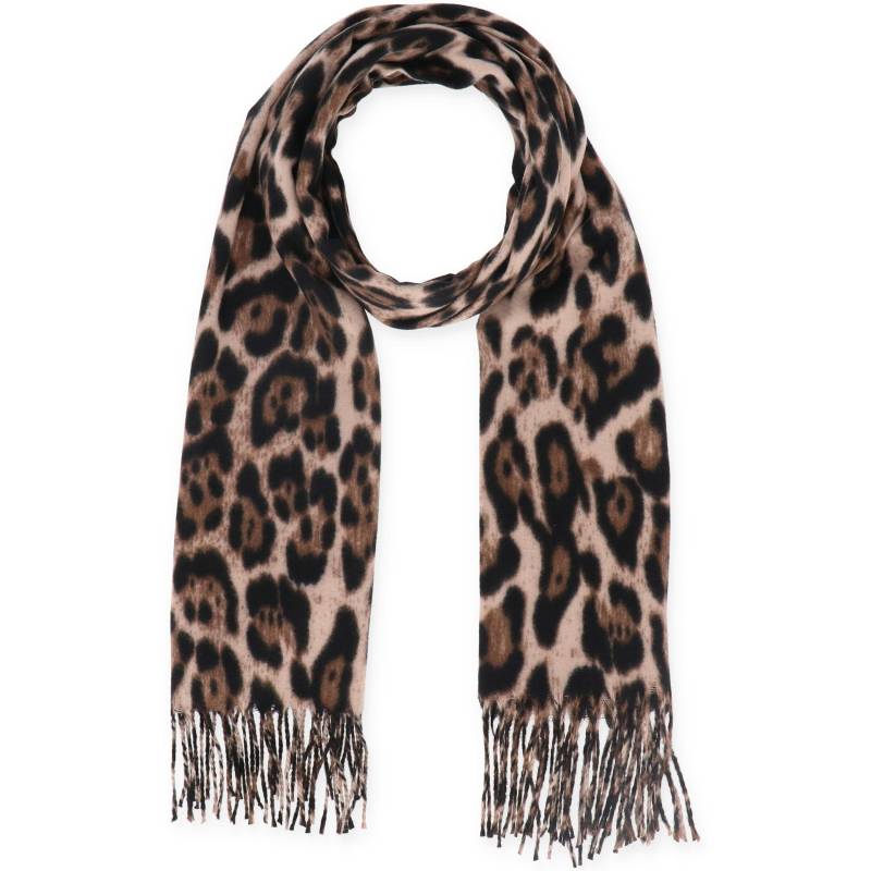 Halsüberkopf Accessoires - 65x180 Schal Leopard beige - Gr. - OS von Halsüberkopf Accessoires