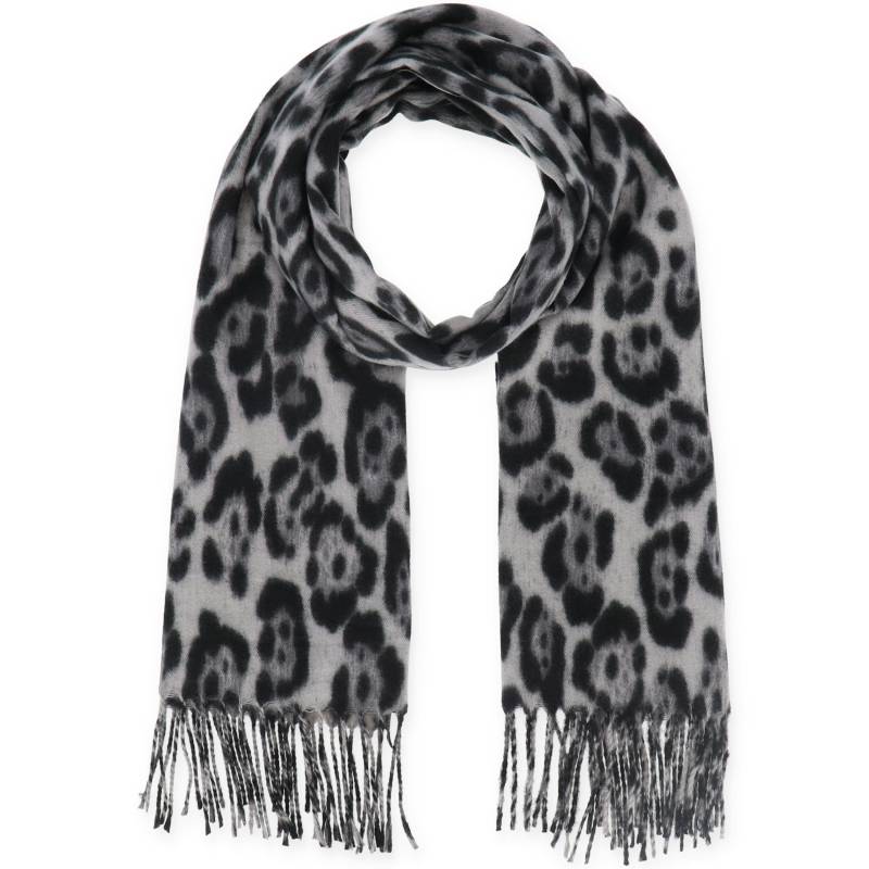 Halsüberkopf Accessoires - 65x180 Schal Leopard grau - Gr. - OS von Halsüberkopf Accessoires