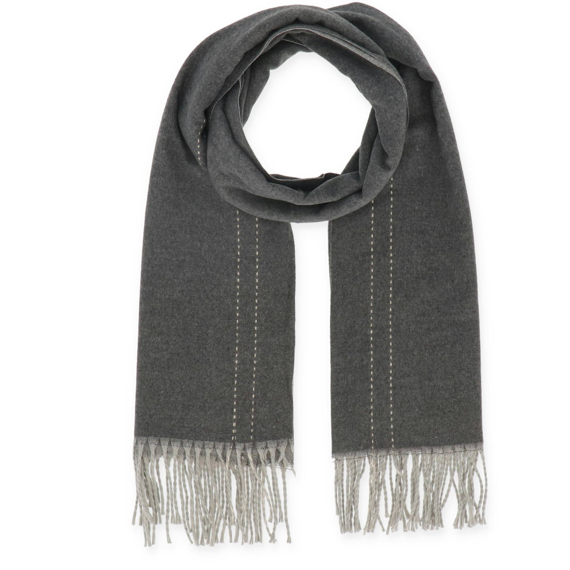 Halsüberkopf Accessoires - 65x200 Schal Uni Stitch grau - Gr. - OS von Halsüberkopf Accessoires