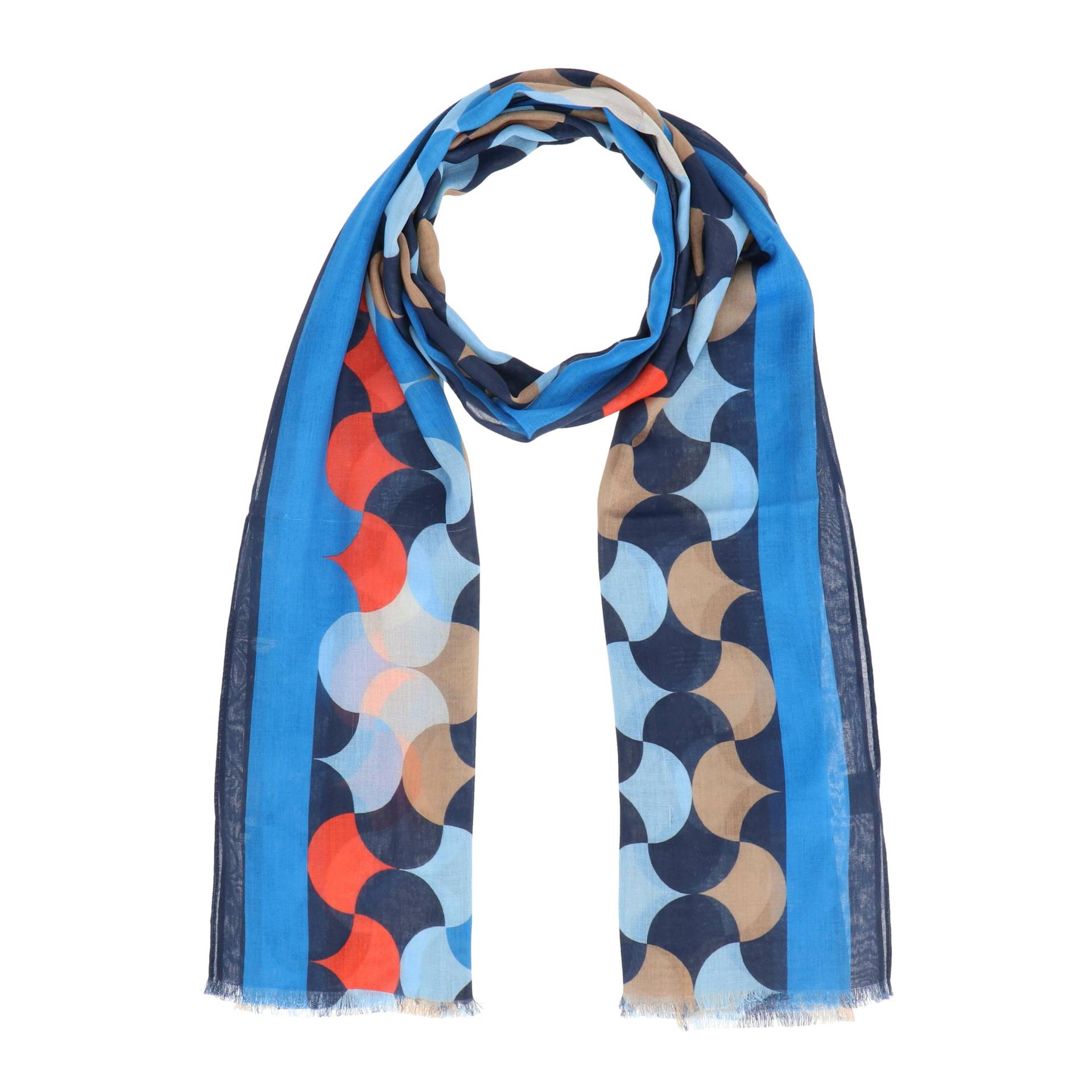 Halsüberkopf Accessoires - 70x180 Schal Retro Patch blau - Gr. - OS von Halsüberkopf Accessoires