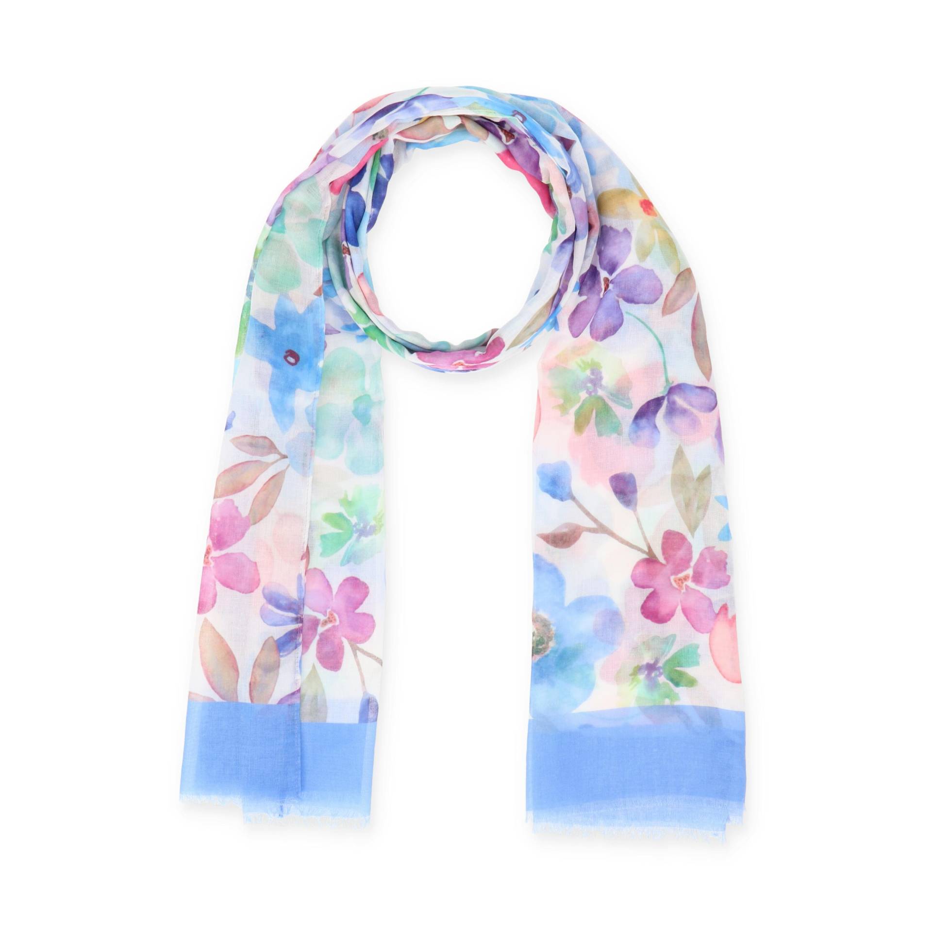 Halsüberkopf Accessoires - 70x180 Schal Wild Flower blau - Gr. - OS von Halsüberkopf Accessoires