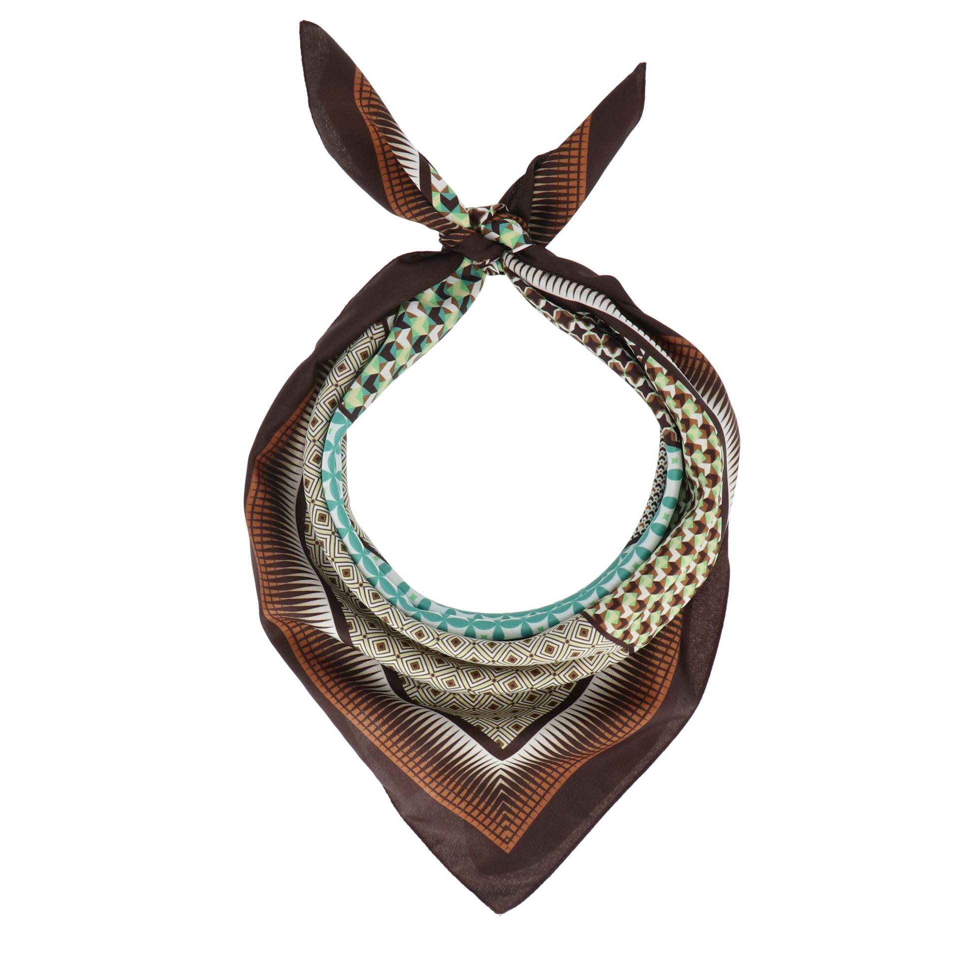 Halsüberkopf Accessoires - 70x70 Tuch Patch braun - Gr. - OS von Halsüberkopf Accessoires