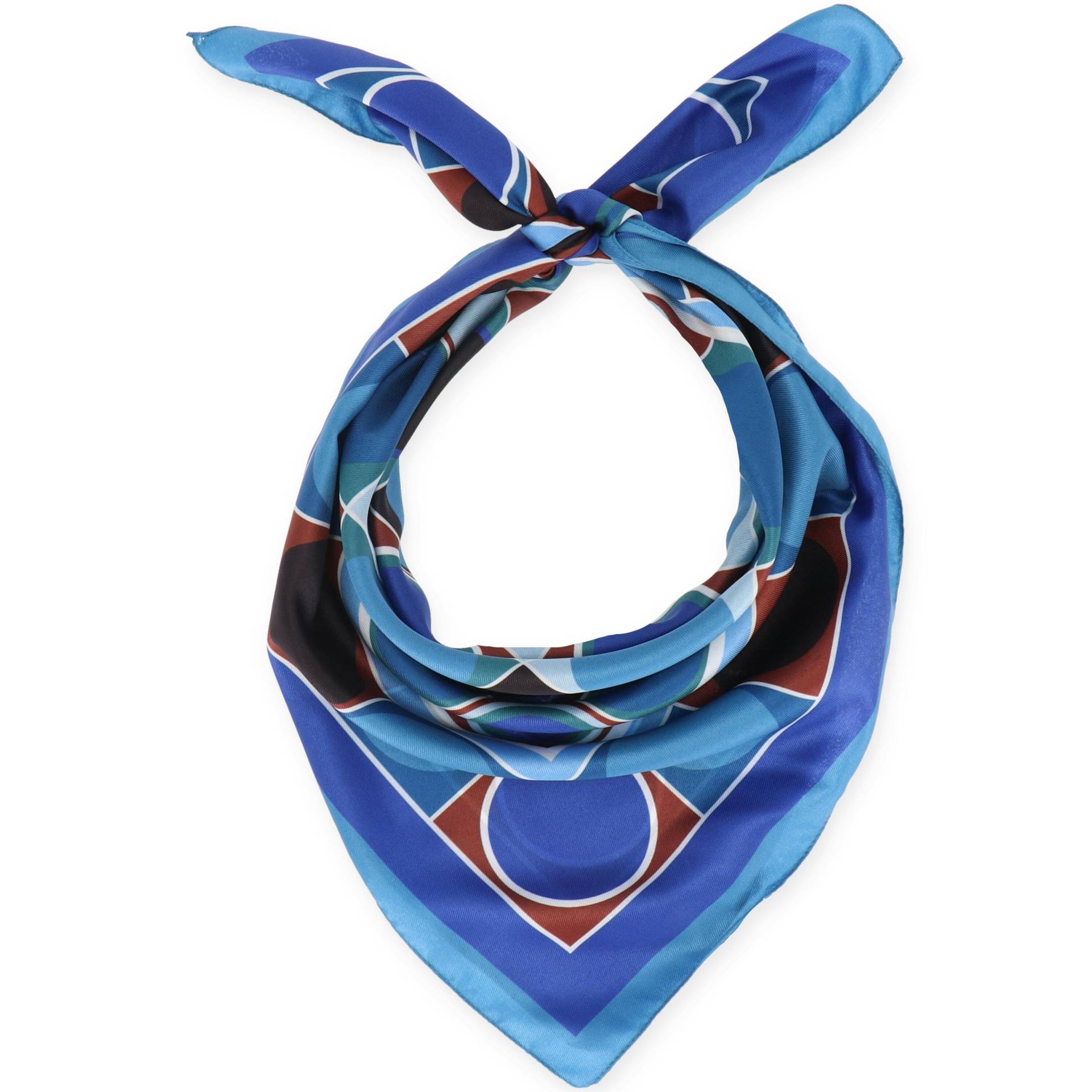 Halsüberkopf Accessoires - 70x70 Tuch Retro blau - Gr. - OS von Halsüberkopf Accessoires