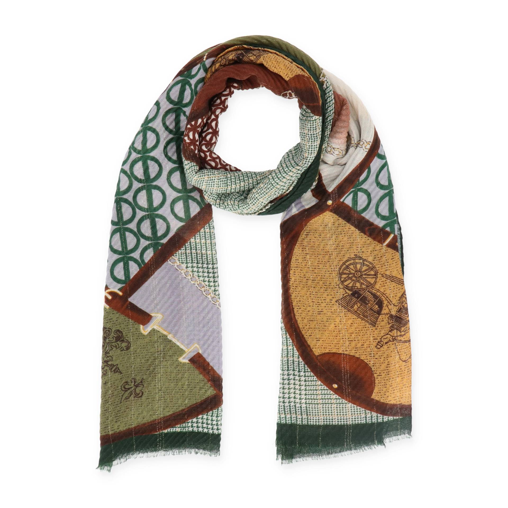 Halsüberkopf Accessoires - 85x180 Schal Glencheck-Patch grün - Gr. - OS von Halsüberkopf Accessoires