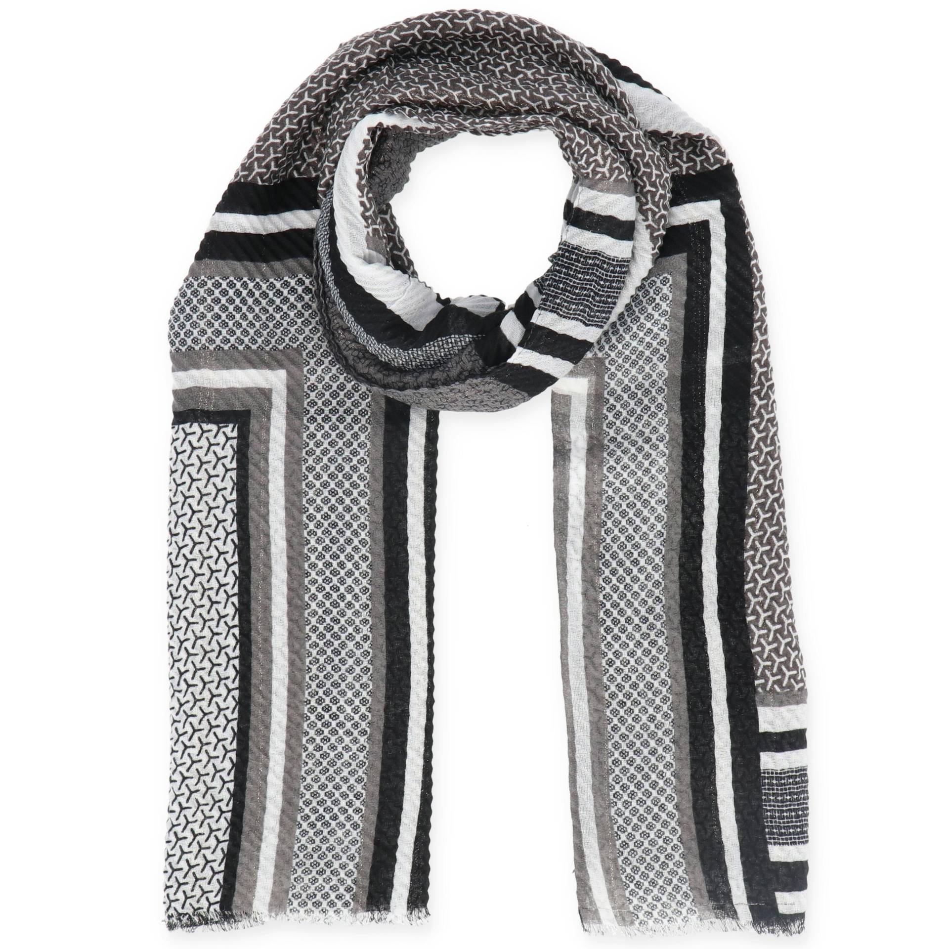 Halsüberkopf Accessoires - 85x180 Schal Stripe-Patch schwarz - Gr. - OS von Halsüberkopf Accessoires