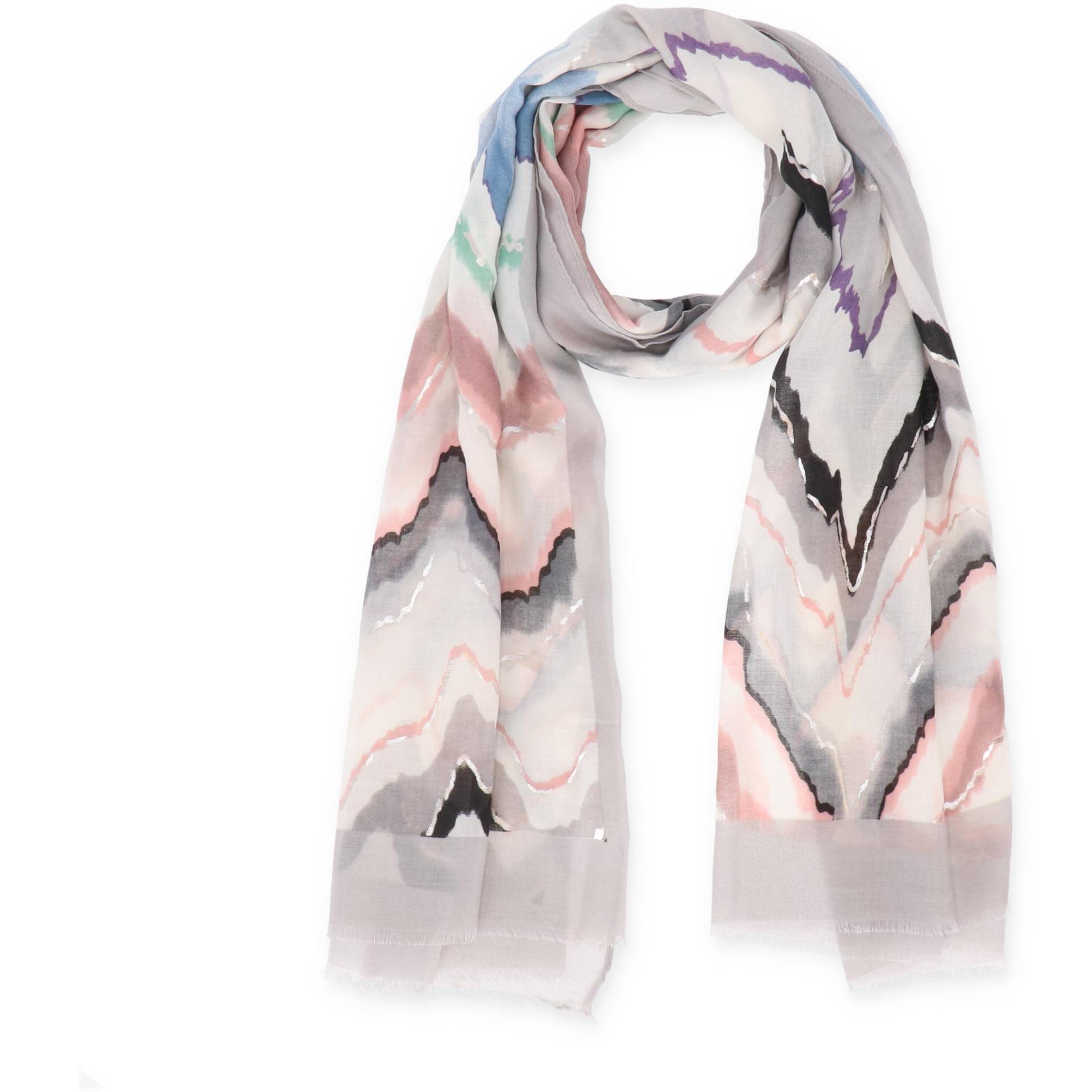 Halsüberkopf Accessoires - 90x180 Schal Shiny Painting grau - Gr. - OS von Halsüberkopf Accessoires