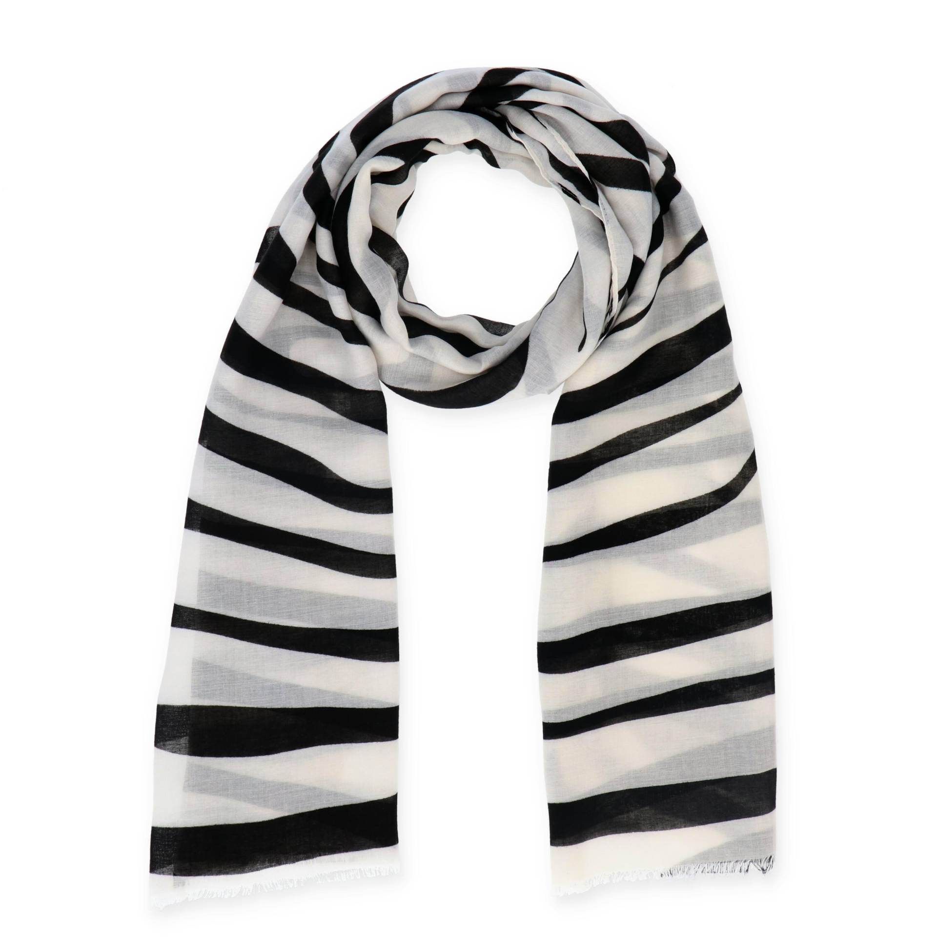 Halsüberkopf Accessoires - 90x180 Schal Stripe schwarz - Gr. - OS von Halsüberkopf Accessoires