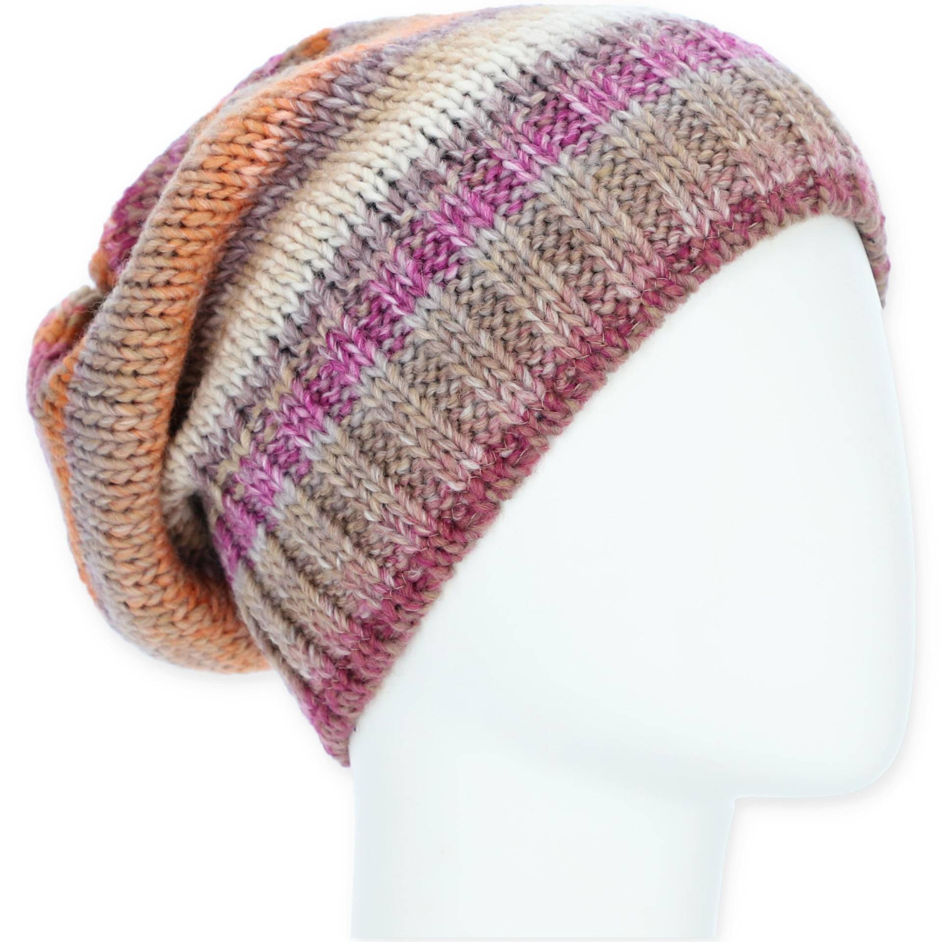 Halsüberkopf Accessoires - Beanie Rippe BW-Fleece innen taupe - Gr. - OS von Halsüberkopf Accessoires