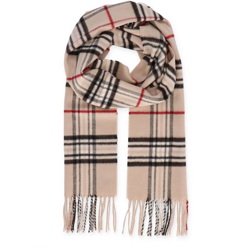 Halsüberkopf Accessoires - Cashmink Schal Karo 30x180cm beige - Gr. - OS von Halsüberkopf Accessoires
