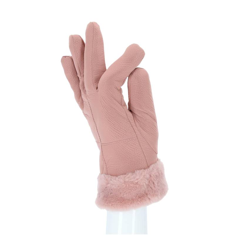 Halsüberkopf Accessoires - Handschuhe Pelzoptik rosé - Gr. - OS von Halsüberkopf Accessoires