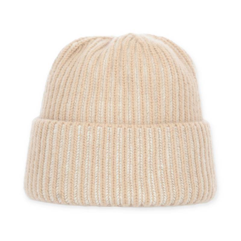 Halsüberkopf Accessoires - Mütze Rip Umsch Streifen 2-farbig camel - Gr. - OS von Halsüberkopf Accessoires