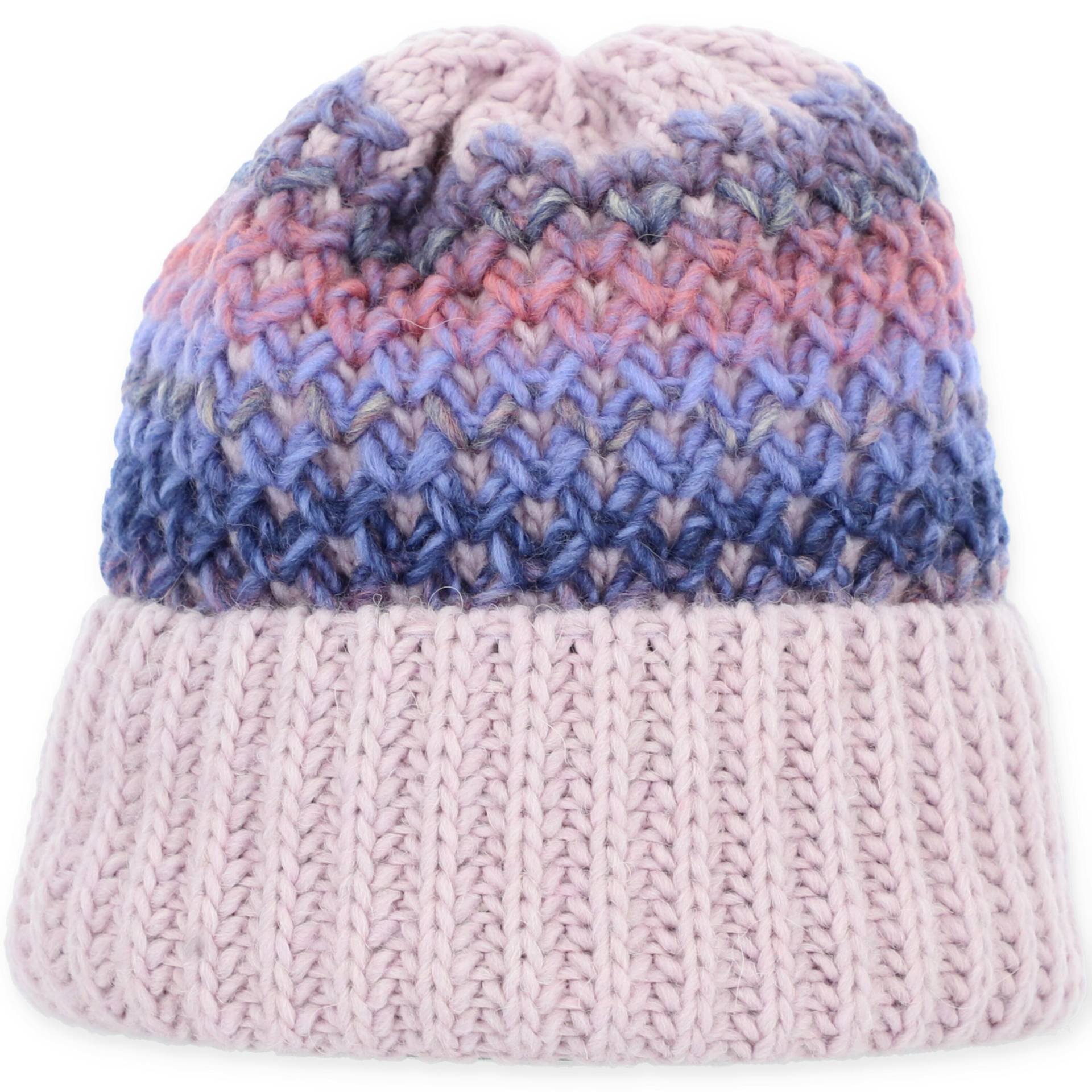 Halsüberkopf Accessoires - Mütze Umschlag gemustert flieder - Gr. - OS von Halsüberkopf Accessoires