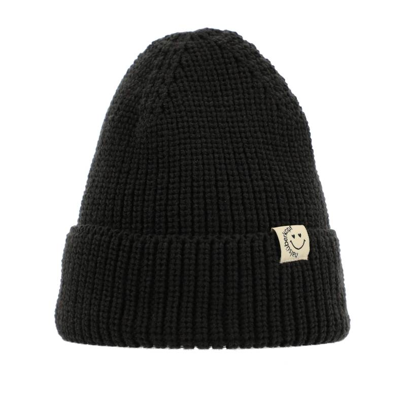 Halsüberkopf Accessoires - Mütze Uni + Umschlag Smiley + Herzaugen schwarz - Gr. - OS von Halsüberkopf Accessoires