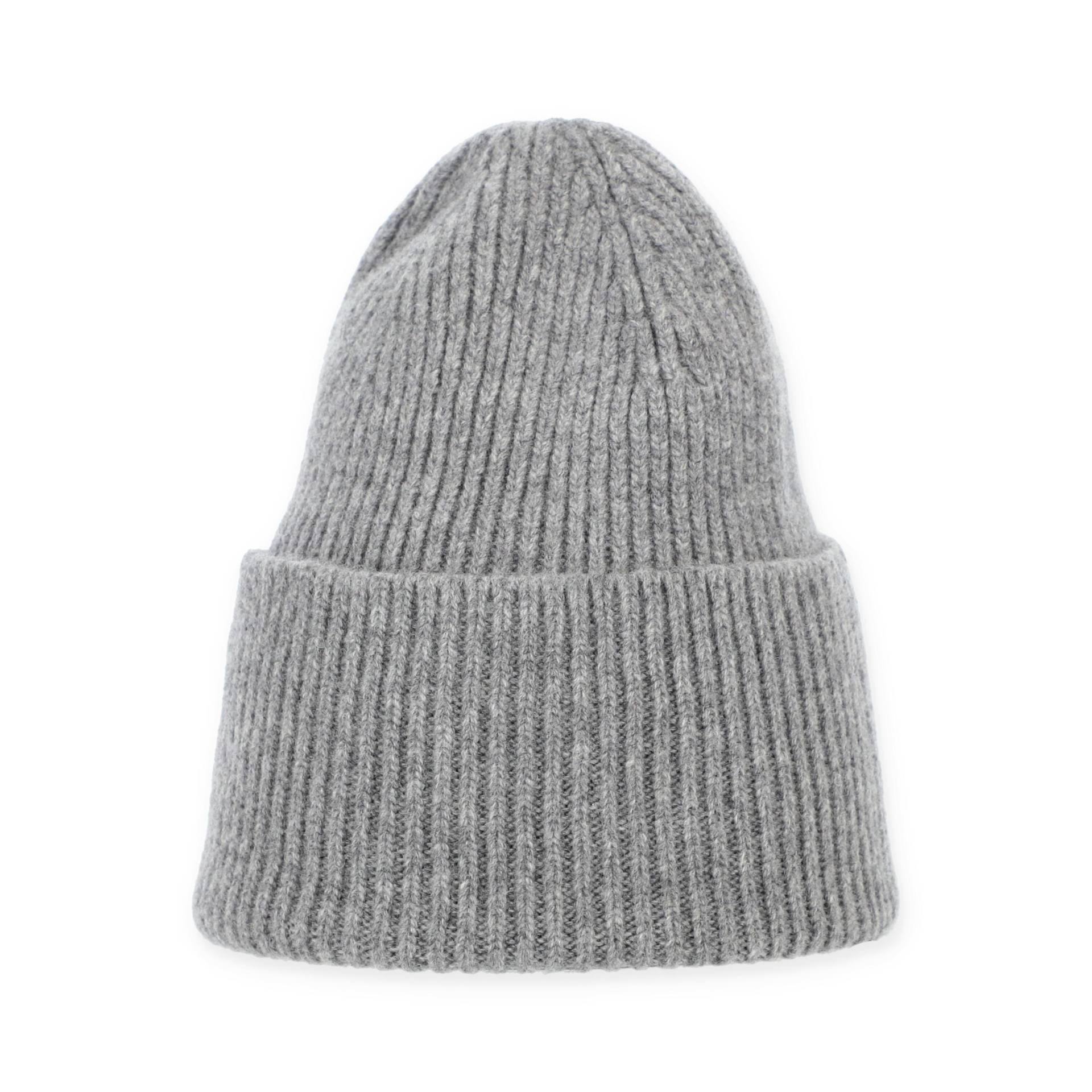 Halsüberkopf Accessoires - Mütze modische Rippe Umschlag grau - Gr. - OS von Halsüberkopf Accessoires