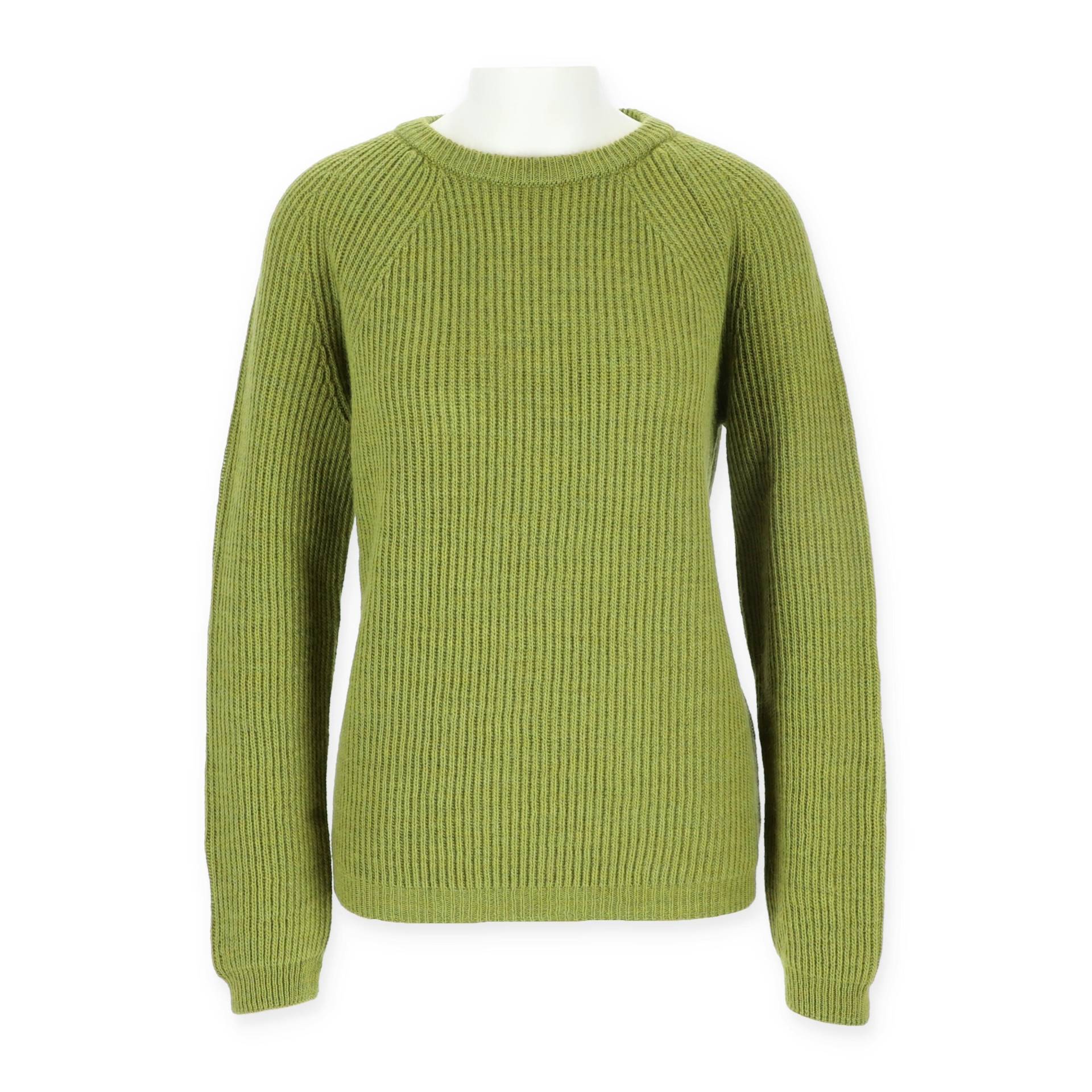 Halsüberkopf Accessoires - Pullover Rundhals feine Rippe oliv - Gr. - s von Halsüberkopf Accessoires