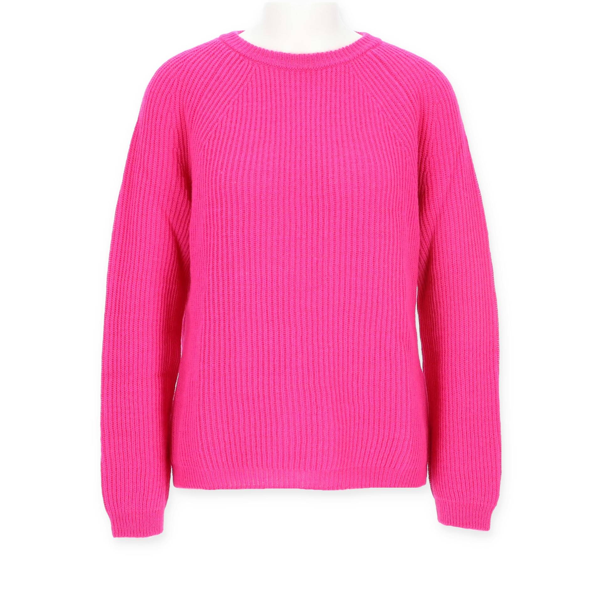 Halsüberkopf Accessoires - Pullover Rundhals feine Rippe pink - Gr. - s von Halsüberkopf Accessoires