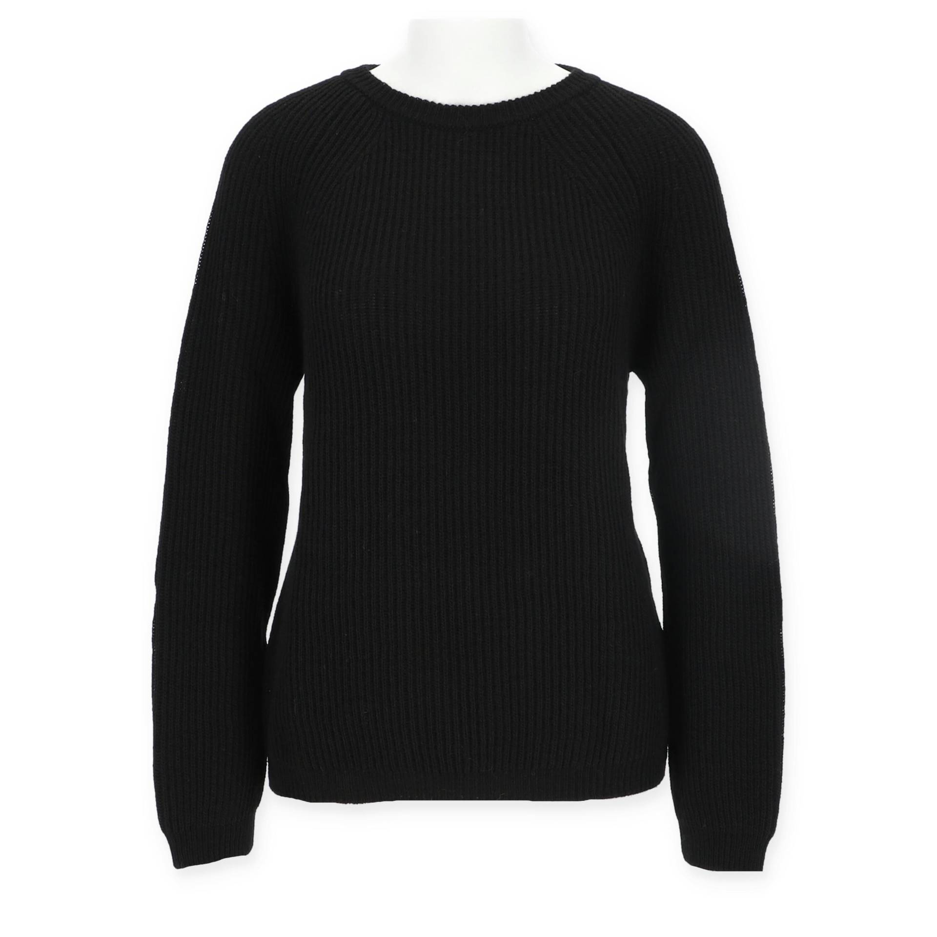 Halsüberkopf Accessoires - Pullover Rundhals feine Rippe schwarz - Gr. - l von Halsüberkopf Accessoires
