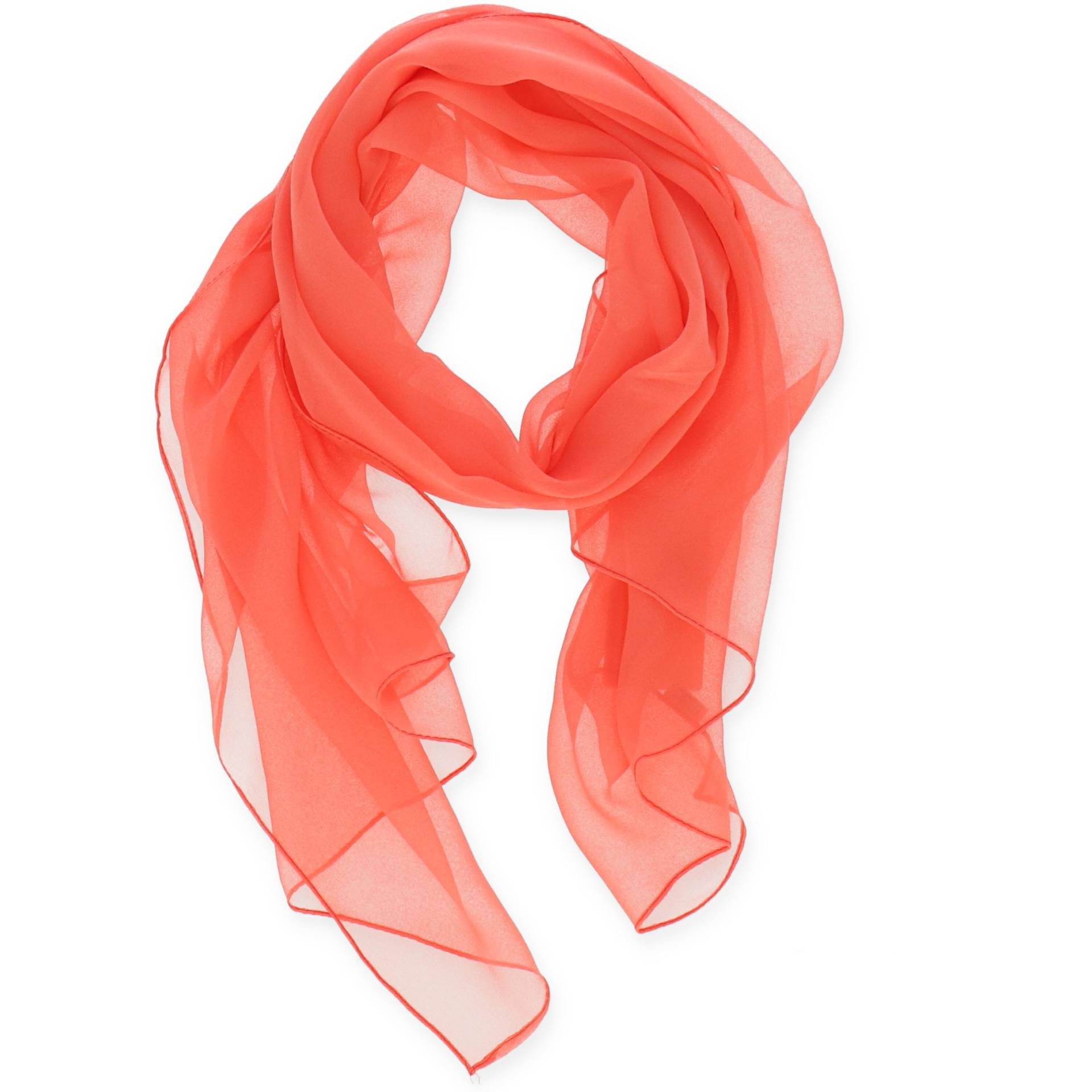 Halsüberkopf Accessoires - Schal Chiffon uni 50x160cm koralle - Gr. - OS von Halsüberkopf Accessoires