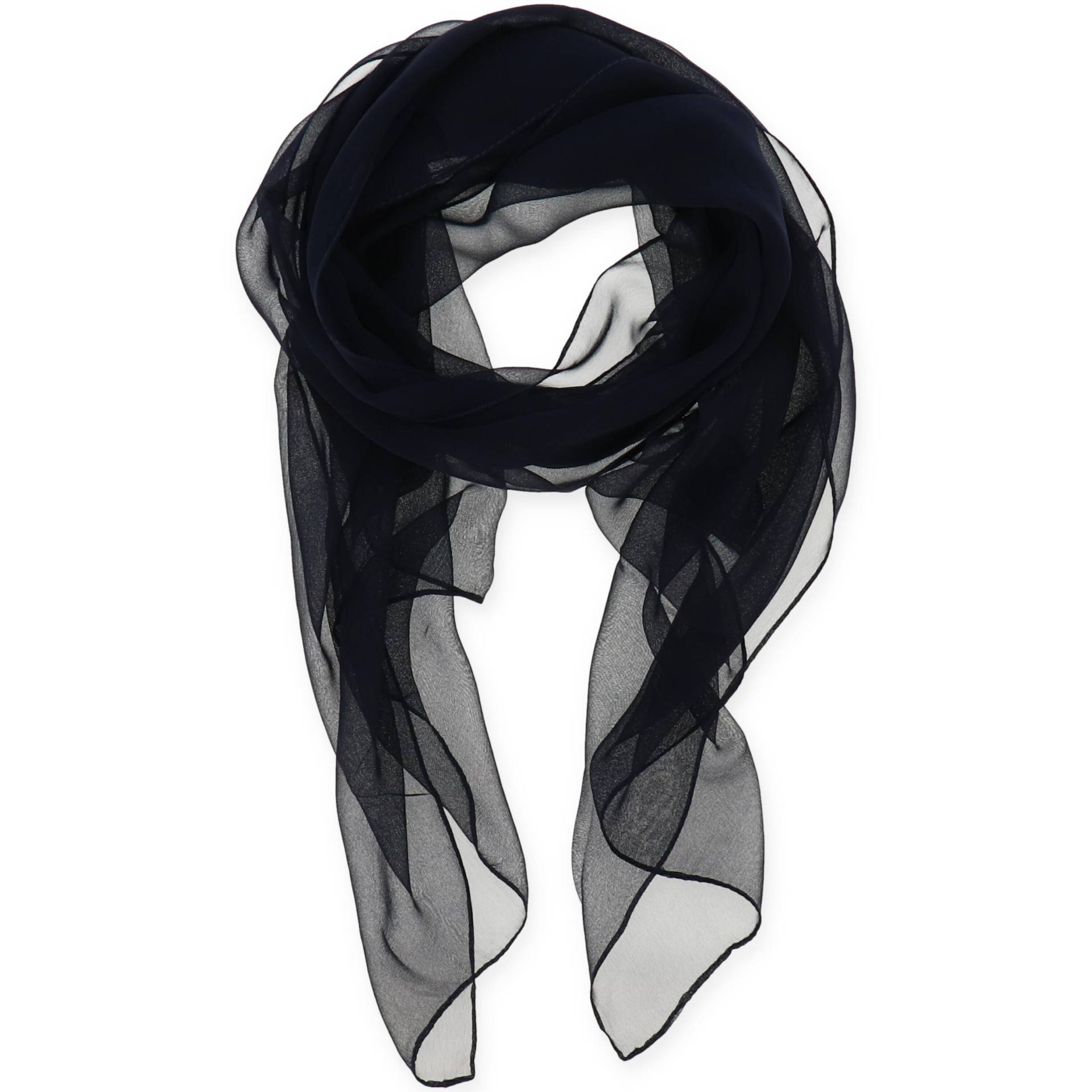 Halsüberkopf Accessoires - Schal Chiffon uni 50x160cm marine - Gr. - OS von Halsüberkopf Accessoires