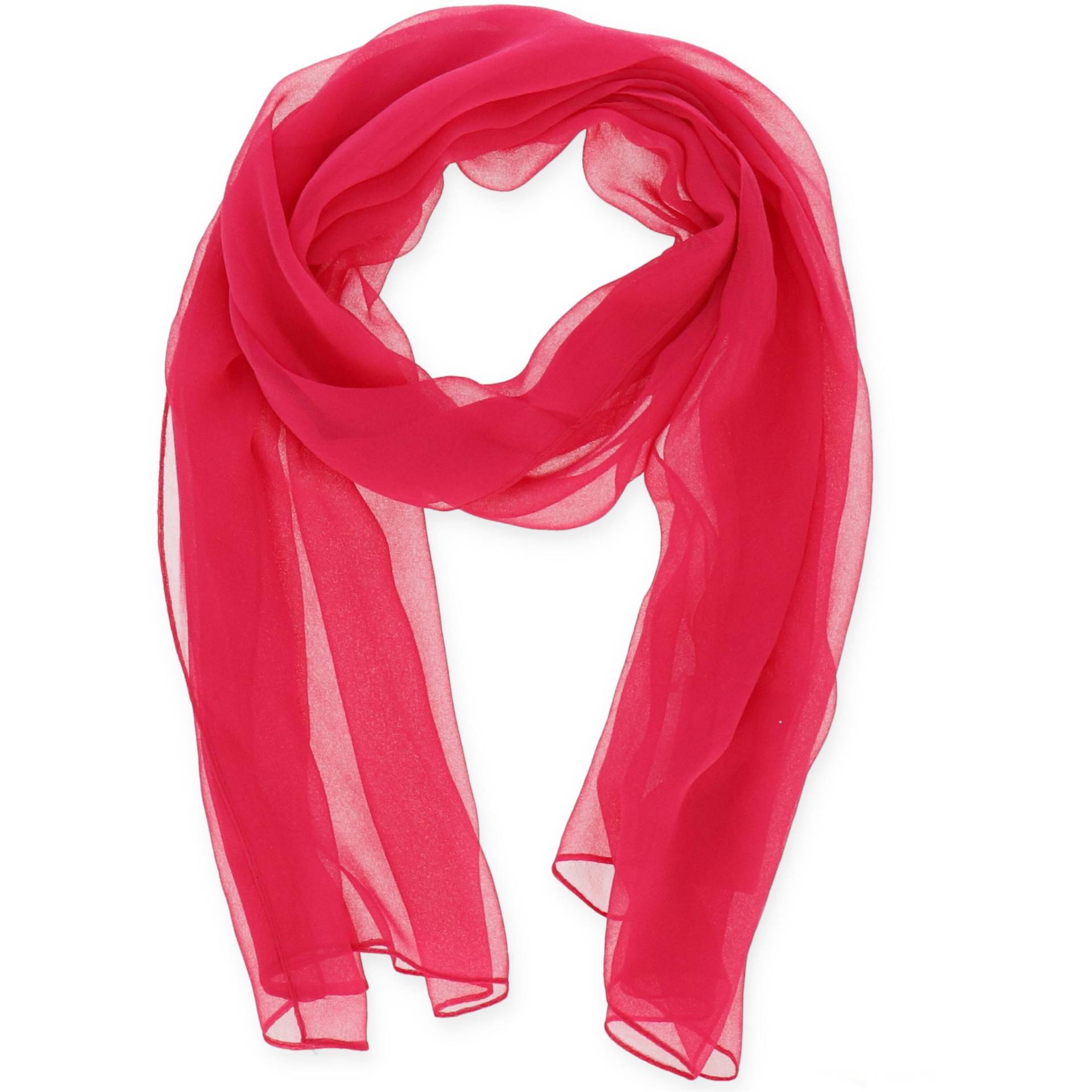 Halsüberkopf Accessoires - Schal Chiffon uni 50x160cm pink - Gr. - OS von Halsüberkopf Accessoires