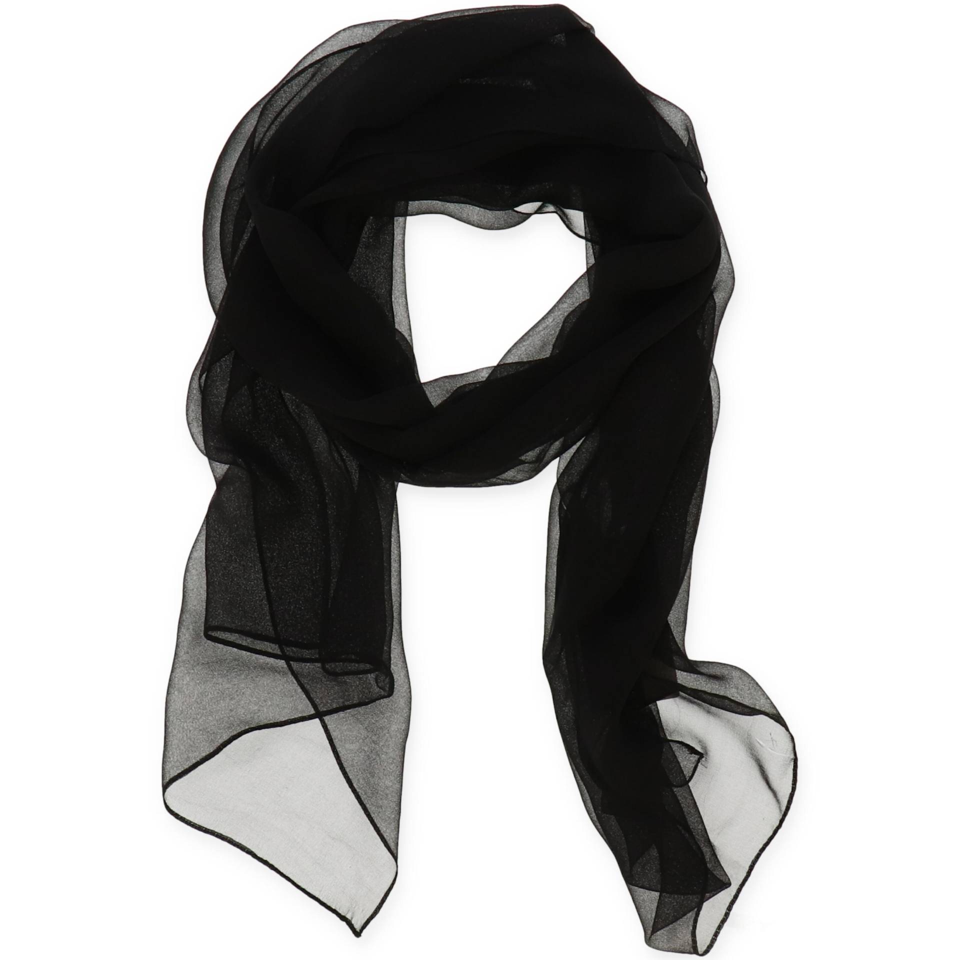 Halsüberkopf Accessoires - Schal Chiffon uni 50x160cm schwarz - Gr. - OS von Halsüberkopf Accessoires