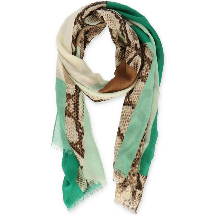 Halsüberkopf Accessoires - Schal Python and Stripes 90x180cm grün - Gr. - OS von Halsüberkopf Accessoires