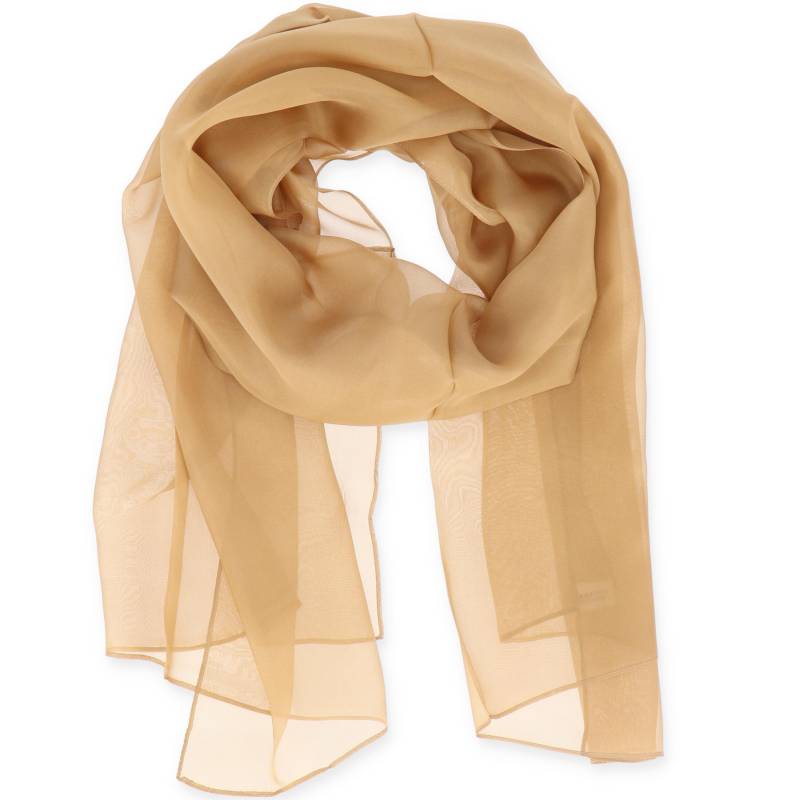 Halsüberkopf Accessoires - Schal Seide uni 65x180cm camel - Gr. - OS von Halsüberkopf Accessoires