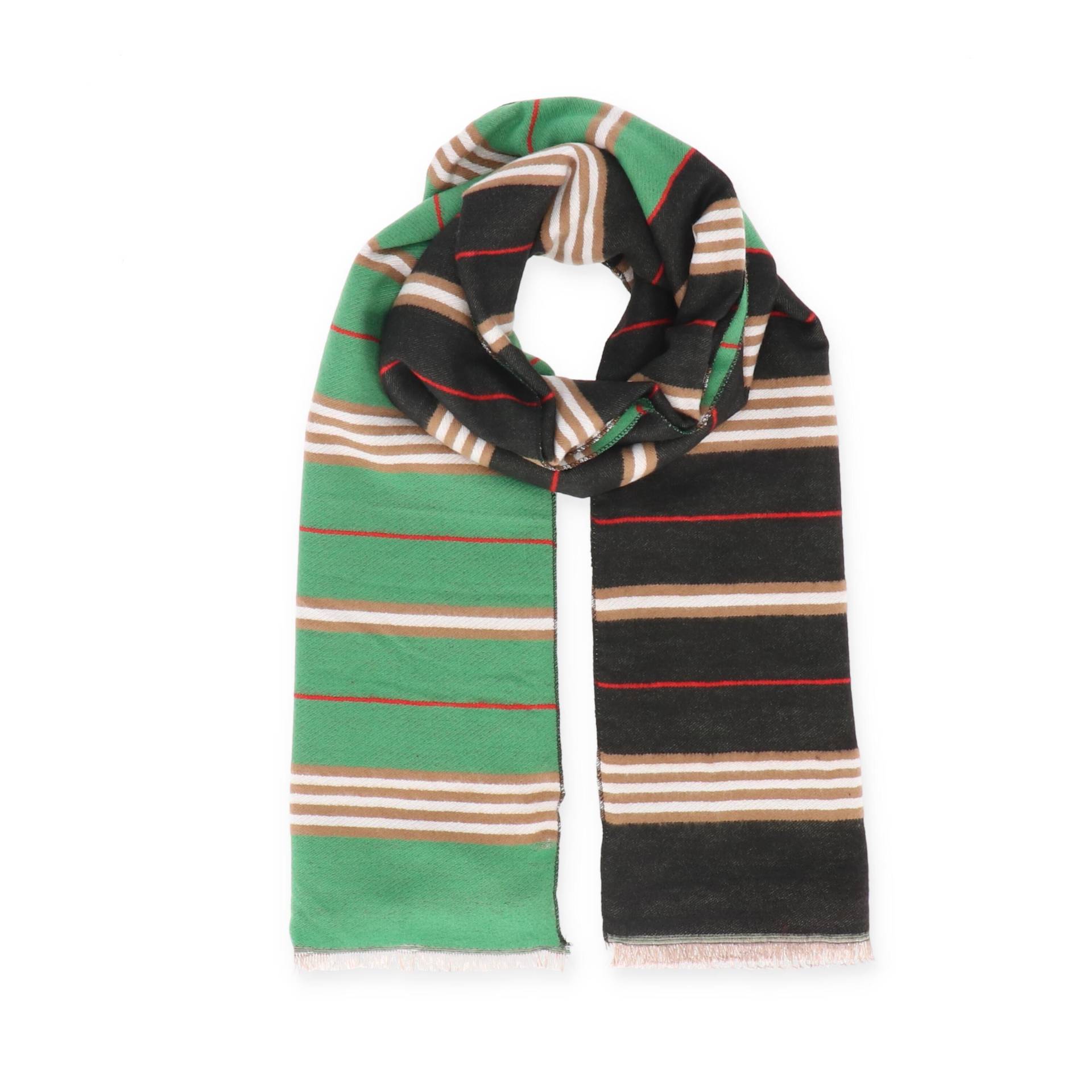 Halsüberkopf Accessoires - Schal Stripe 70x185 grün - Gr. - OS von Halsüberkopf Accessoires