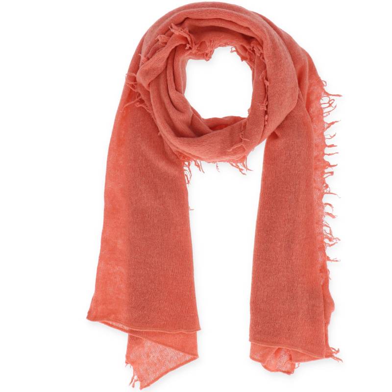 Halsüberkopf Accessoires - Schal mit Franse 195x65 orange - Gr. - OS von Halsüberkopf Accessoires