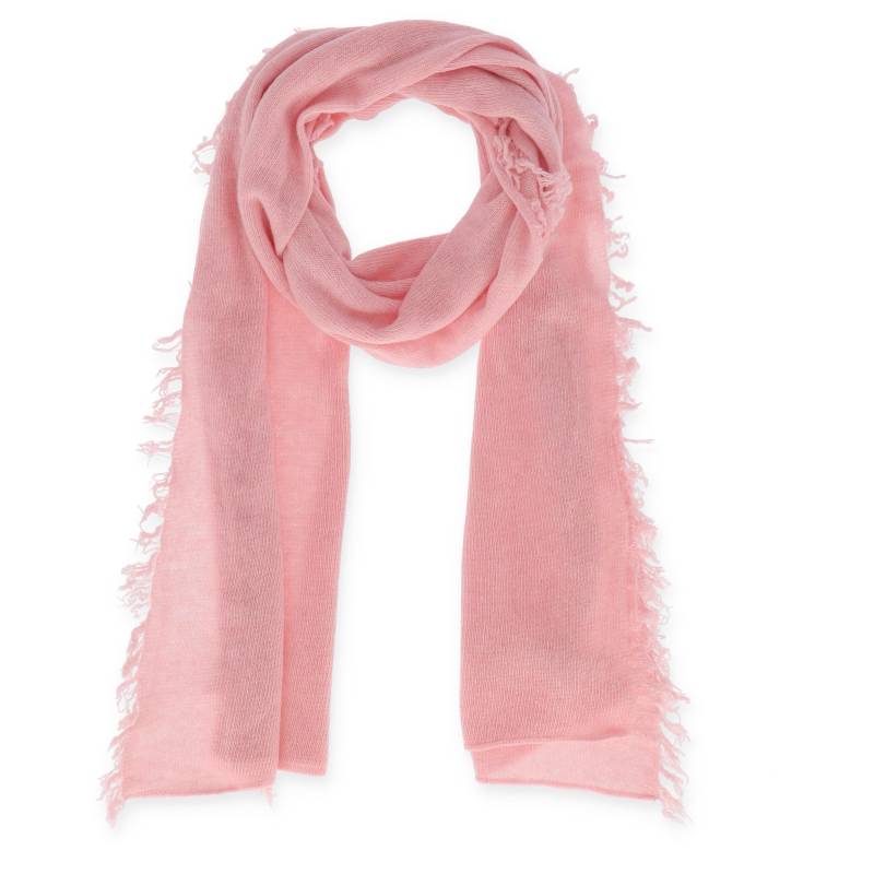 Halsüberkopf Accessoires - Schal mit Franse 195x65 rosé - Gr. - OS von Halsüberkopf Accessoires