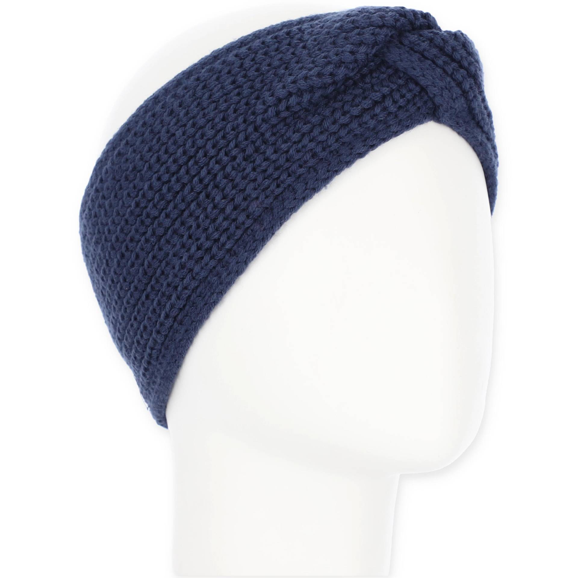 Halsüberkopf Accessoires - Stirnband Rippe Fleece marine - Gr. - OS von Halsüberkopf Accessoires