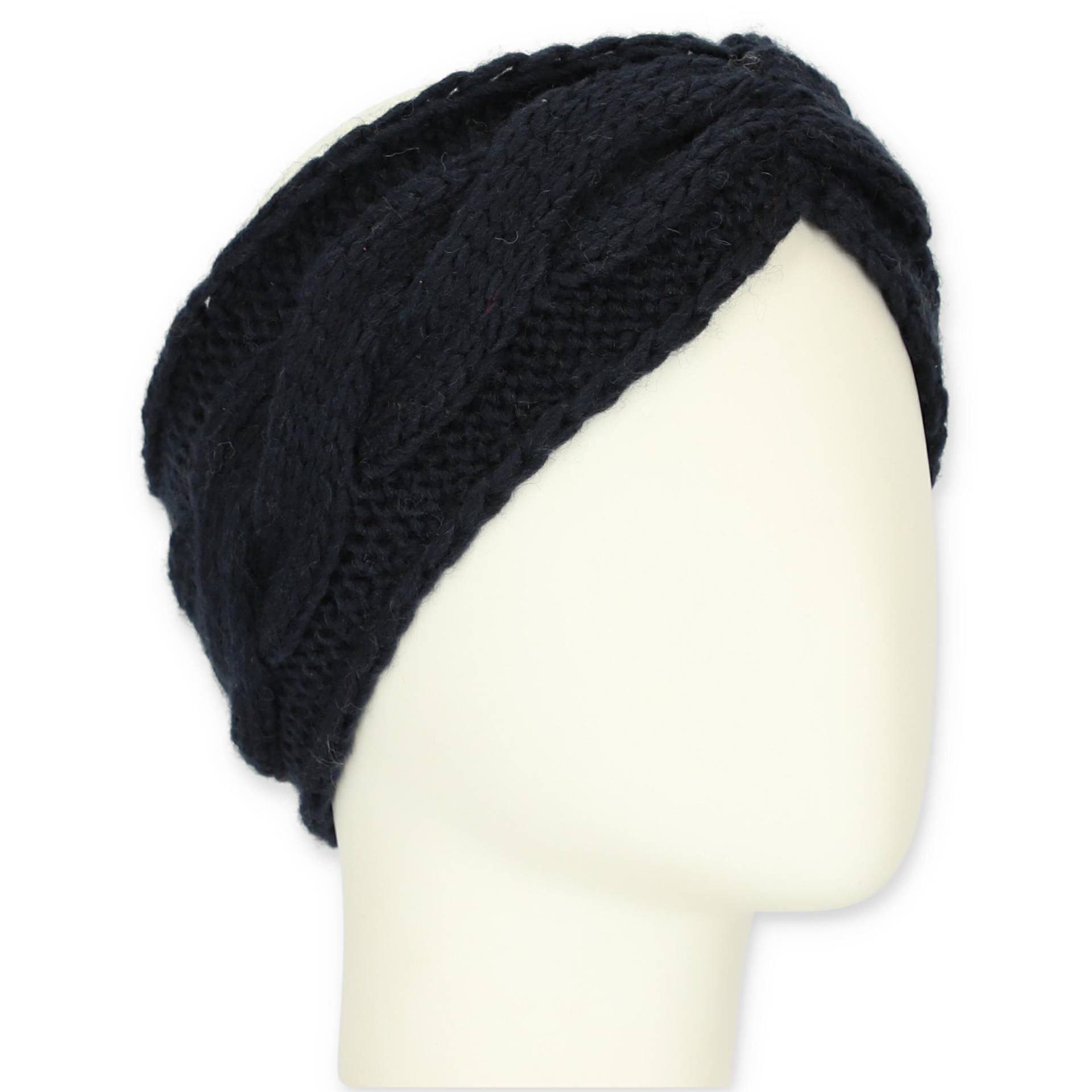 Halsüberkopf Accessoires - Stirnband uni Zopf marine - Gr. - OS von Halsüberkopf Accessoires