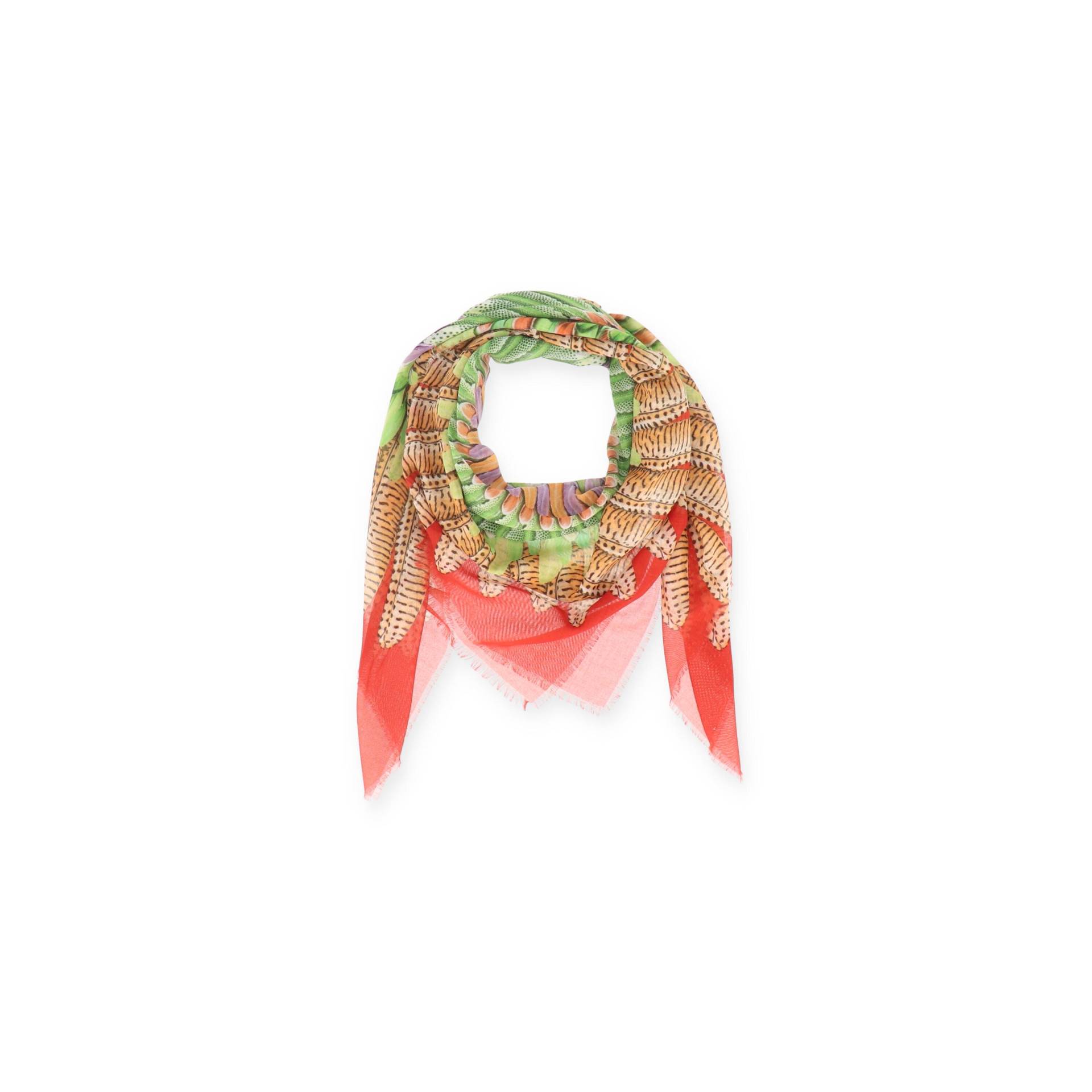 Halsüberkopf Accessoires - Tuch Feather Carrèè 120x120 grün - Gr. - OS von Halsüberkopf Accessoires