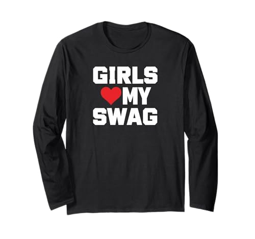 Girls Lieben Mein Swag Lustiger Urban Street Style Langarmshirt Girls Lieben Mein Swag Lustiger Urban Street Style Langarmshirt von Haltung Selbstbewusstsein Humor Teenager Stil