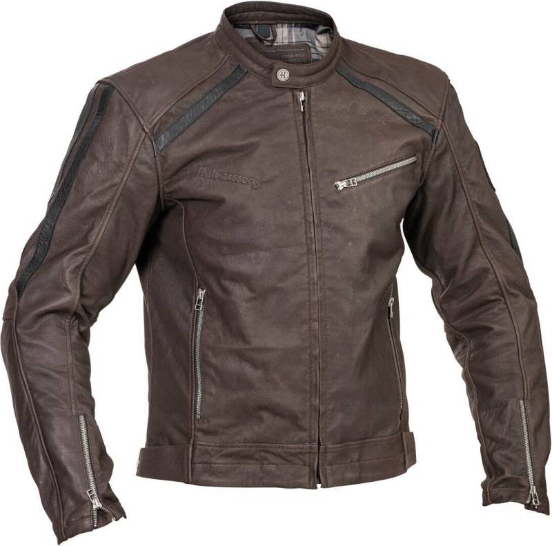Halvarssons Motorradjacke Sandtorp Motorrad Lederjacke protektoren weitenverstellbar von Halvarssons