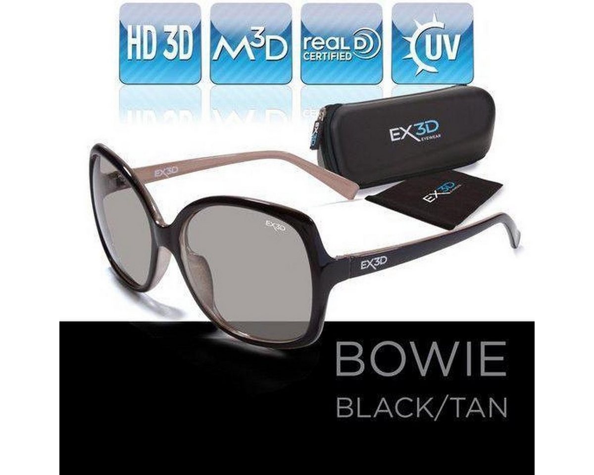 Hama 3D-Brille Damen 3D Brille Passiv Retro Polfilterbrille, Passiv Polarisation Masterimage RealD Zertifizierung 3D-Kino HD TV von Hama