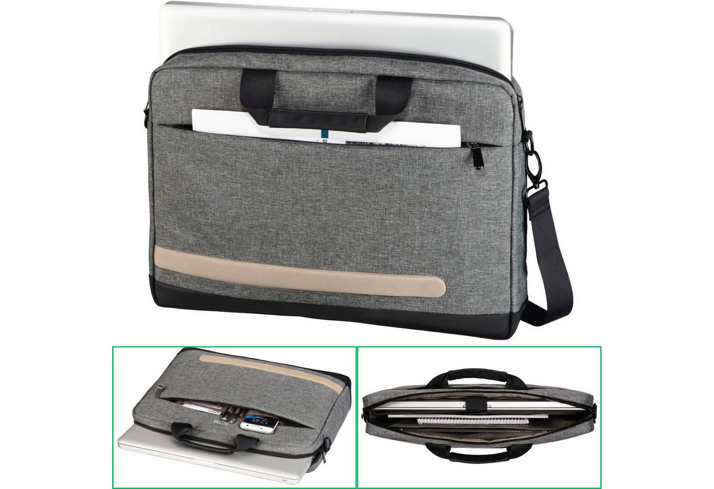 Hama Laptoptasche Notebook-Tasche Schutz-Hülle 16,2" bis 17,3" Terra (Notebook-Tasche), Business Cover Laptop-Case Bag für 16" 16,2" 17" 17,1" 17,3" Zoll von Hama