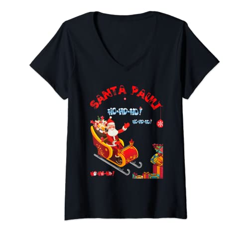 Damen Santa Pauli Weihnacht für Nordlichter Hamburg Santa Pauli T-Shirt mit V-Ausschnitt Damen Santa Pauli Weihnacht für Nordlichter Hamburg Santa Pauli T-Shirt mit V-Ausschnitt von Hamburg Geschenke für Nordlichter & Hamburger