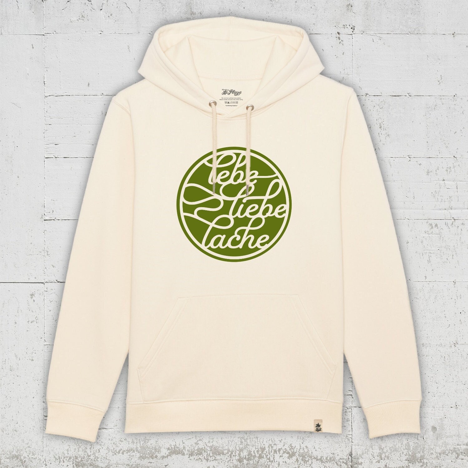 About Paper - Lebe, Liebe, Lache | Bio Hoodie Unisex Hlp Artists Organic. Recycelt. Vegan. Fairwear About Paper - Lebe, Liebe, Lache | Bio Hoodie Unisex Hlp Artists Organic. Recycelt. Vegan. Fairwear von HamburgLaPlaya