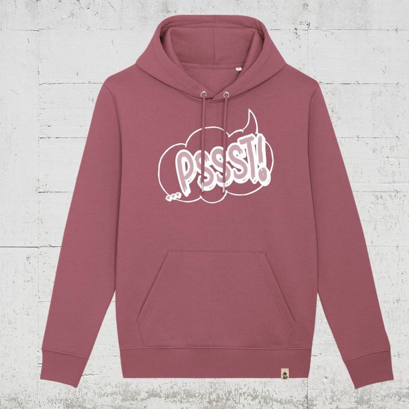 Pssst | Bio Hoodie Unisex - Organic. Recycelt. Vegan. Fairwear. Comic Style, Sprechblase, Pssst Hoodie, Lieblingshoodie Unisex, Lettering Pssst | Bio Hoodie Unisex - Organic. Recycelt. Vegan. Fairwear. Comic Style, Sprechblase, Pssst Hoodie, Lieblingshoodie Unisex, Lettering von HamburgLaPlaya