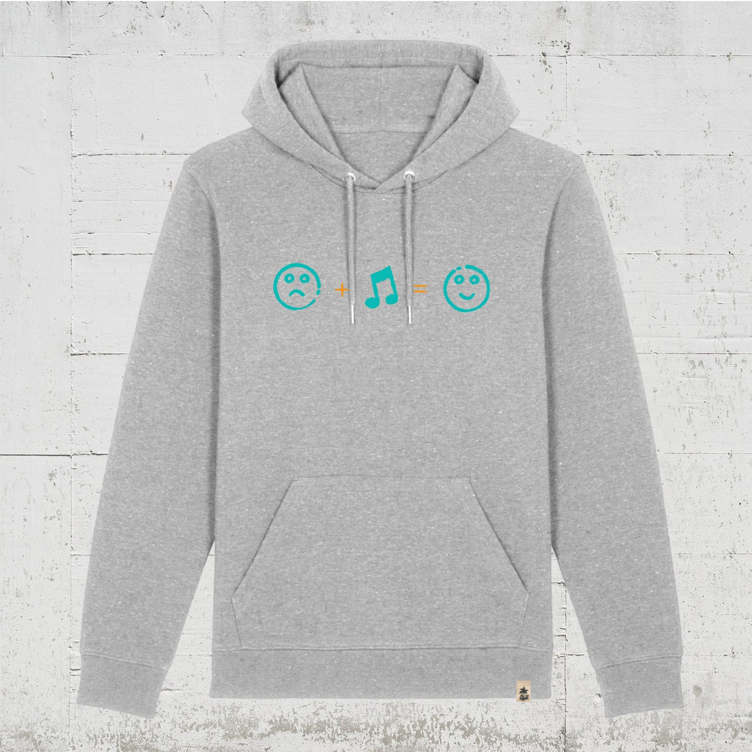 Sad. Music. Happy. | Bio Hoodie Unisex. Organic. Recycelt. Vegan. Fair. Herren-Hoodie Damen-Hoodie, Music Hoodie, Party Dj von HamburgLaPlaya