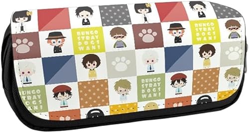 Hamender Anime Bungo Stray Dogs Stiftetasche Dazai Osamu/Ranpo Edogawa Federmäppchen, tragbares Schreibwarenetui, Reise-Aufbewahrungstasche, Geschenk für Kinder, Studenten, Erwachsene, Typ9, Cartoon von Hamender