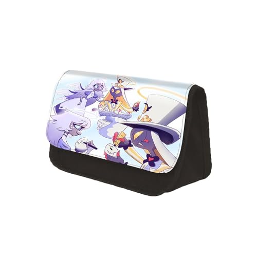 Hazbin Hotel Anime gedrucktes Federmäppchen Alastor/Angel Dust Cartoon Double Layer Pen Case Creative Student Stationery Schoolbag Zubehör (Type 8, 22 * 7.5 * 13cm) von Hamender